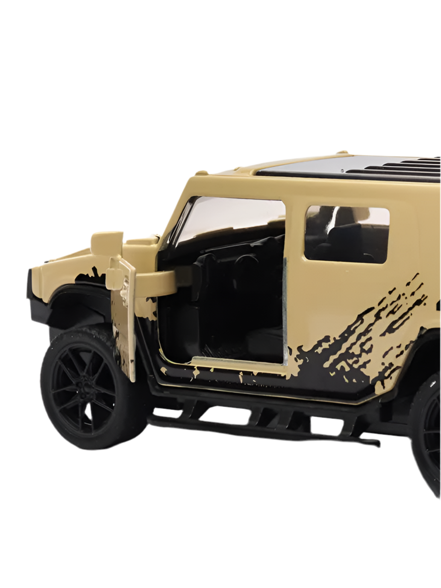 HUMMER 1/36 Scale Die-cast Model Pull Back Jeep Classic Mini Alloy Car Door Opening.