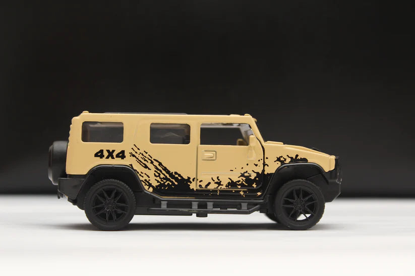 HUMMER 1/36 Scale Die-cast Model Pull Back Jeep Classic Mini Alloy Car Door Opening.