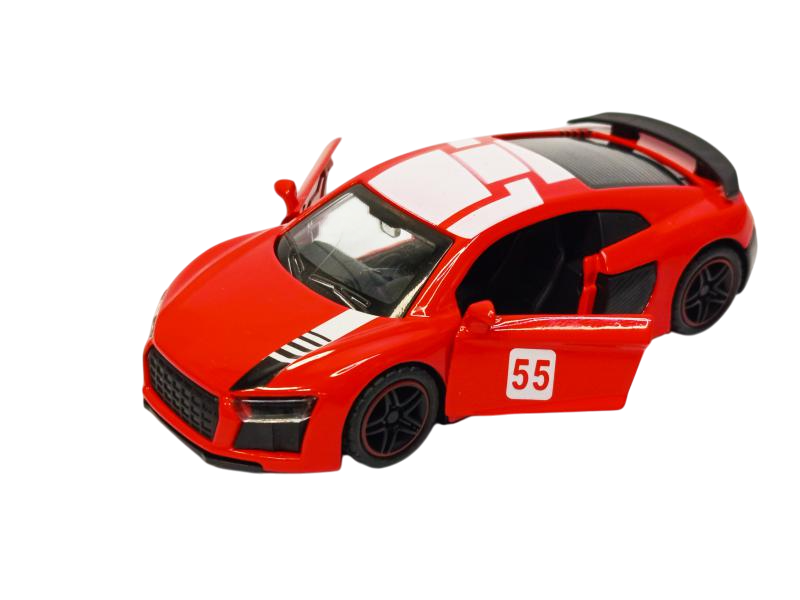 AUDI 1/43 Die cast metal Alloy Race Cars, openable doors With Pull Back Function Car