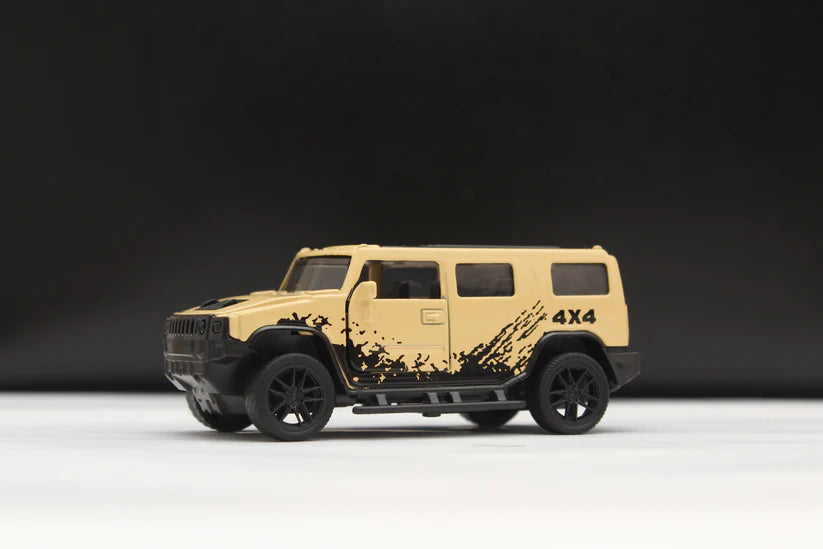 HUMMER 1/36 Scale Die-cast Model Pull Back Jeep Classic Mini Alloy Car Door Opening.