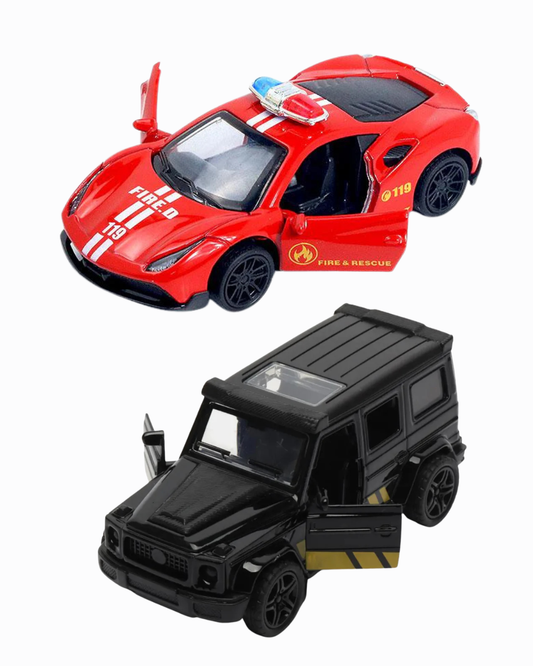Combo of  1/43 Die cast metal  Alloy Race Cars, 2 Doors Opened With Pull Back Function  car