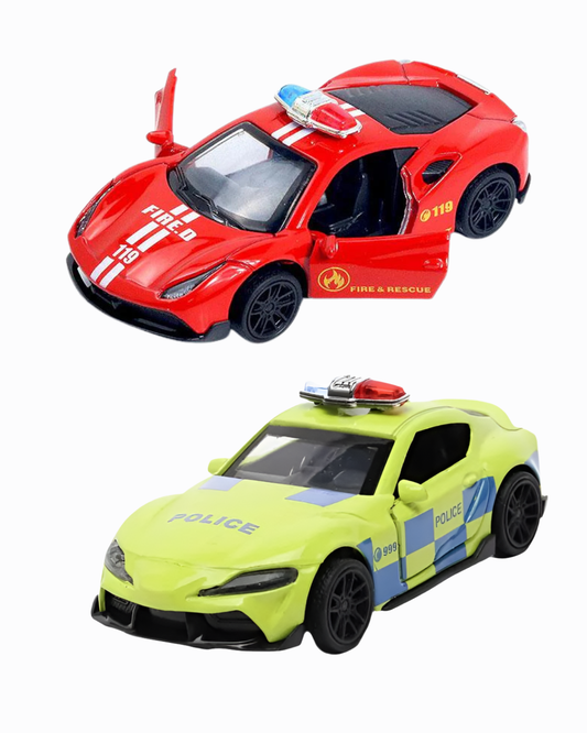 Combo of  1/43 Die cast metal  Alloy Race Cars, 2 Doors Opened With Pull Back Function  car