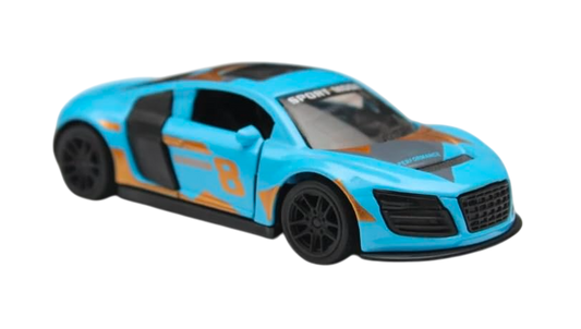 AUDI 1/43 Die cast metal  Alloy racing  Cars, openable doors With Pull Back Function