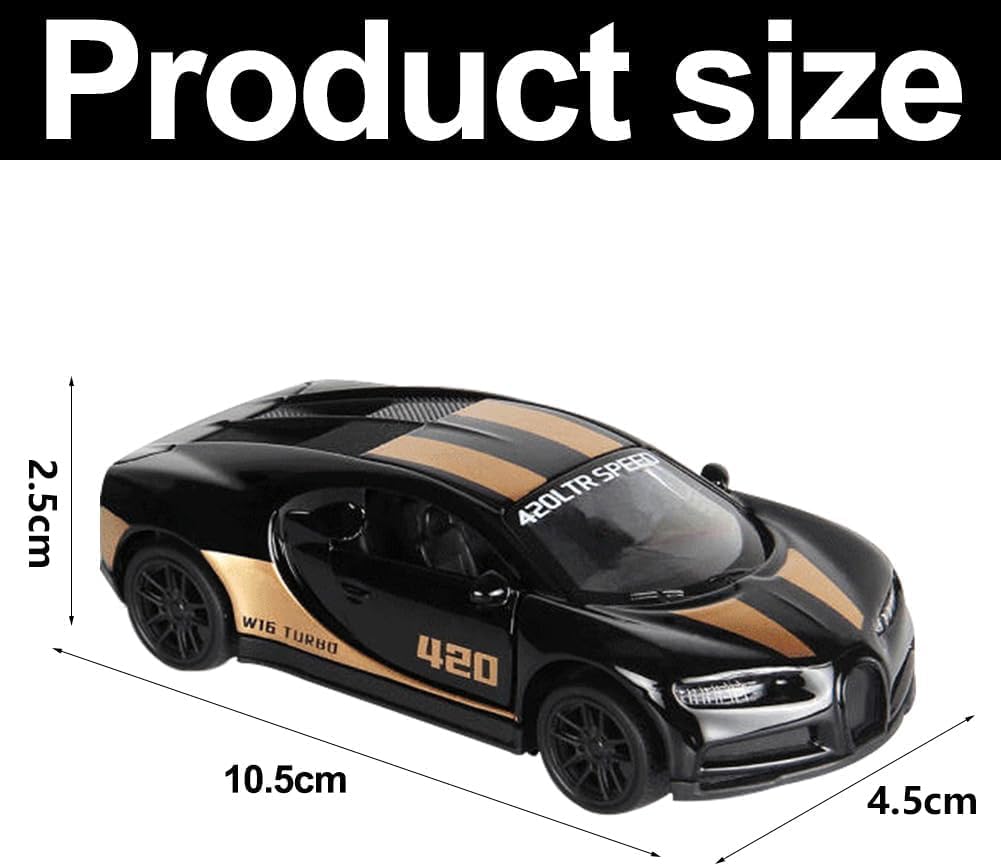 Combo of LAND ROVER DEFENDER & BUGATTI 1/43 Die cast metal Alloy Race Cars, 2 Doors Opened With Pull Back Function car