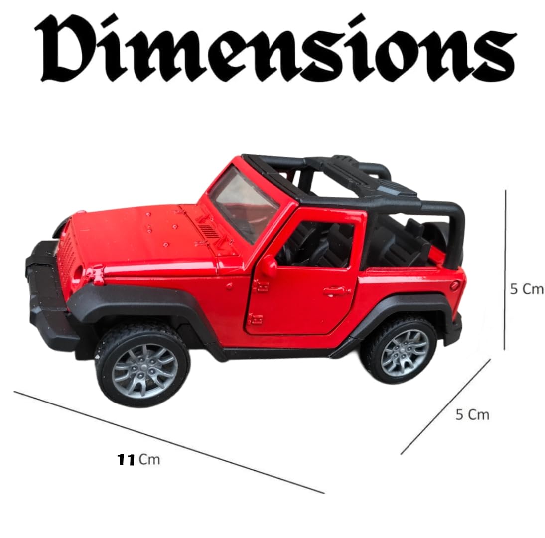 MAHINDRA THAR 1/43 Die cast metal Alloy Race Cars, openable doors With Pull Back Function Car