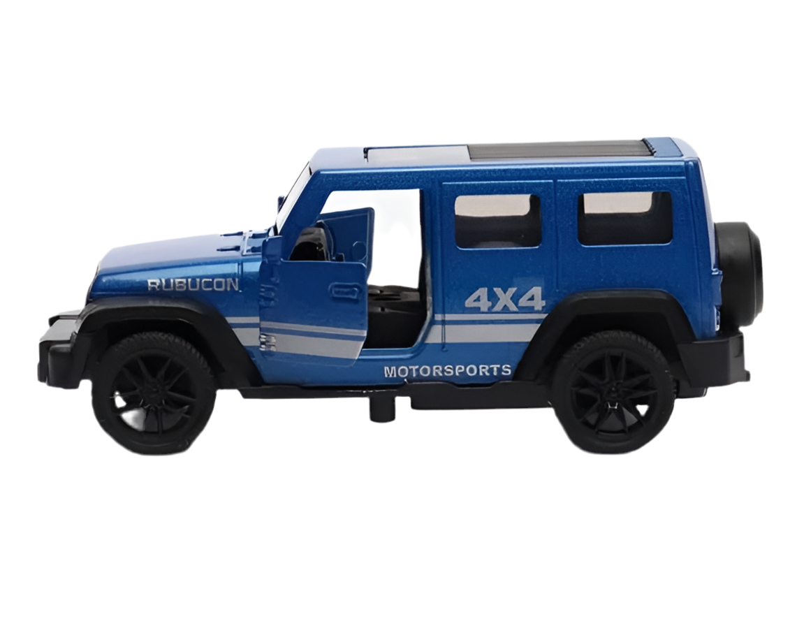JEEP RUBICON 1/36 Scale Die-cast Model Pull Back Jeep Classic Mini Alloy Car Door Opening.