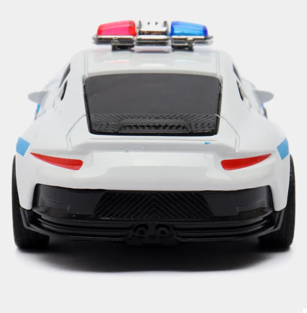 PORSCHE 1/43 Die cast metal  Alloy Police Cars, openable doors With Pull Back Function