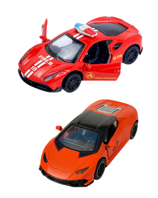 Combo of  1/43 Die cast metal  Alloy Race Cars, 2 Doors Opened With Pull Back Function  car