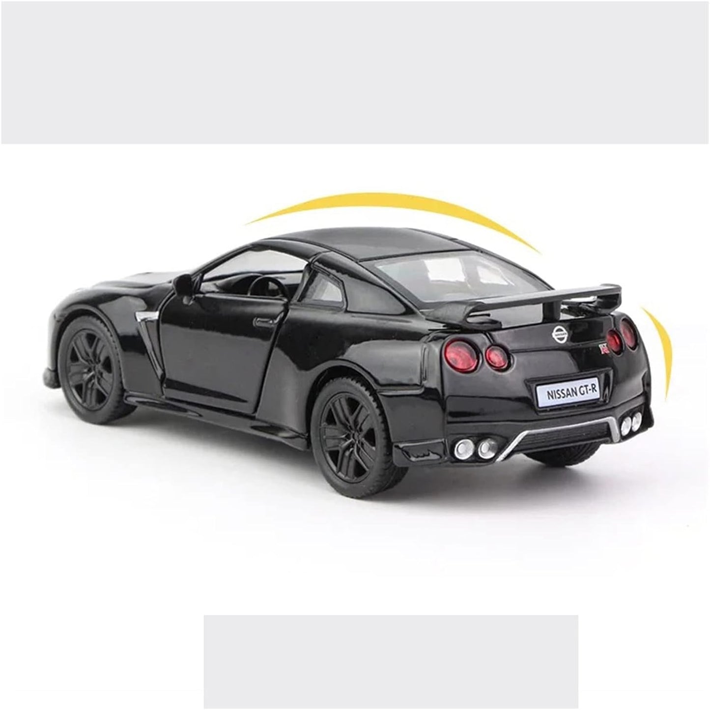 NISSAN GTR 1/36 Die cast metal Alloy Cars, openable doors With Pull Back Function with light & Music multicolor