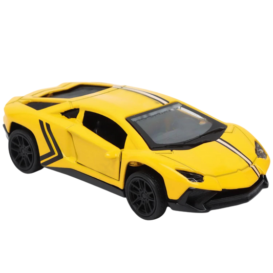 LAMBORGHINI  1/43 Die cast metal  Alloy Race Cars, openable doors With Pull Back Function  car