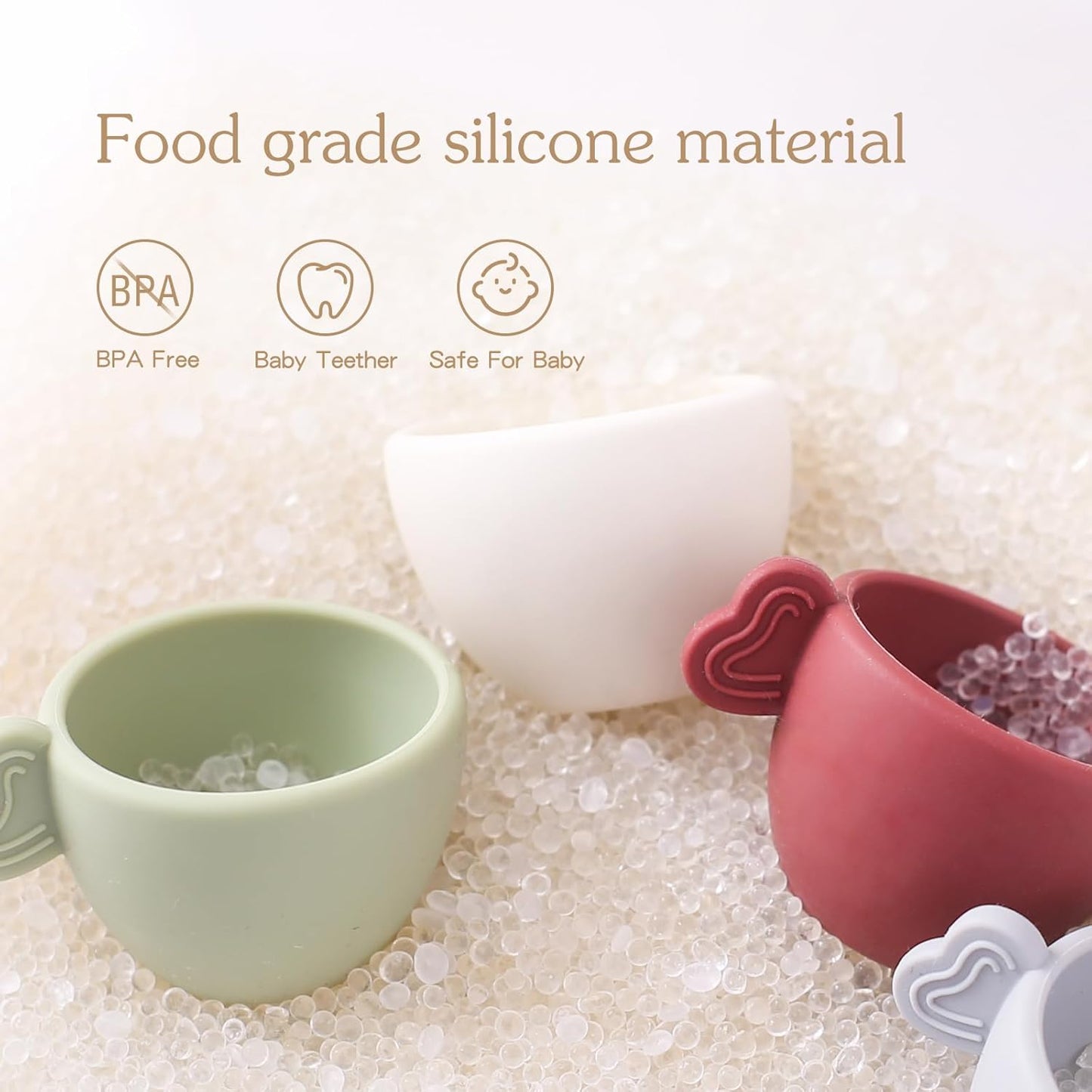 Wooden & Silicone Tea Party Set for Little Girls 14 pcs Toddler Tea Set with Silicone Teapot