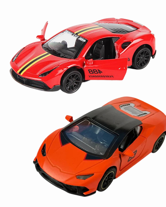Combo of  1/43 Die cast metal  Alloy Race Cars, 2 Doors Opened With Pull Back Function  car