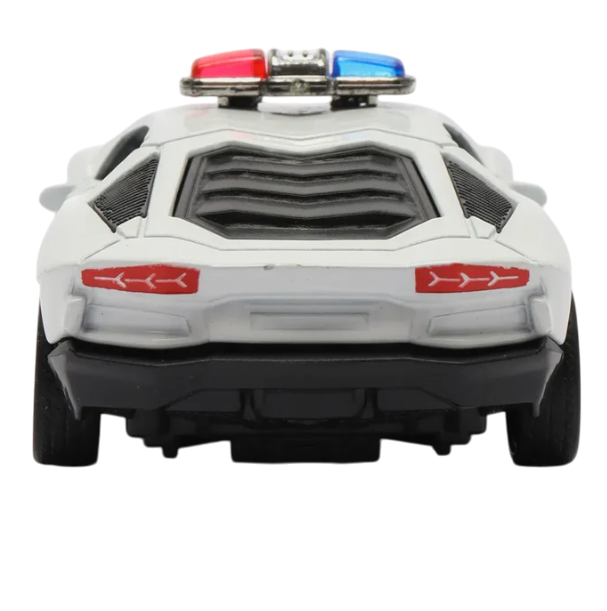 LAMBORGHINI 1/43 Die cast metal  Alloy Police Cars, openable doors With Pull Back Function