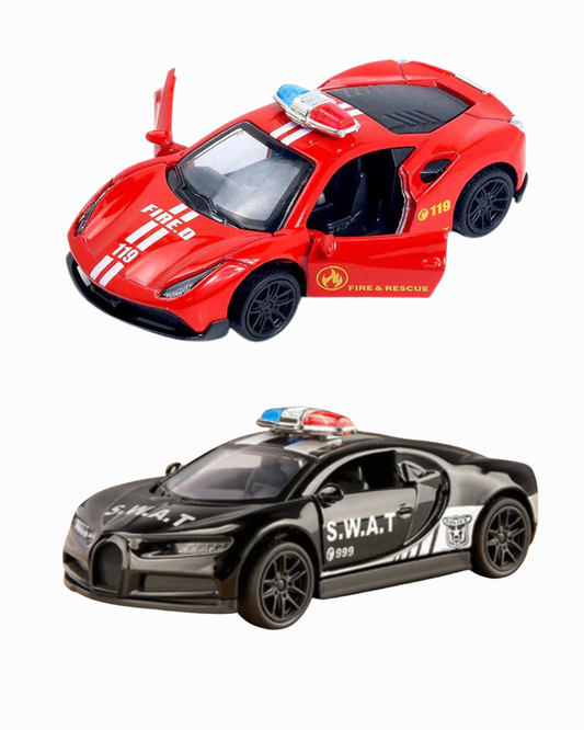 Combo of  1/43 Die cast metal  Alloy Race Cars, 2 Doors Opened With Pull Back Function  car