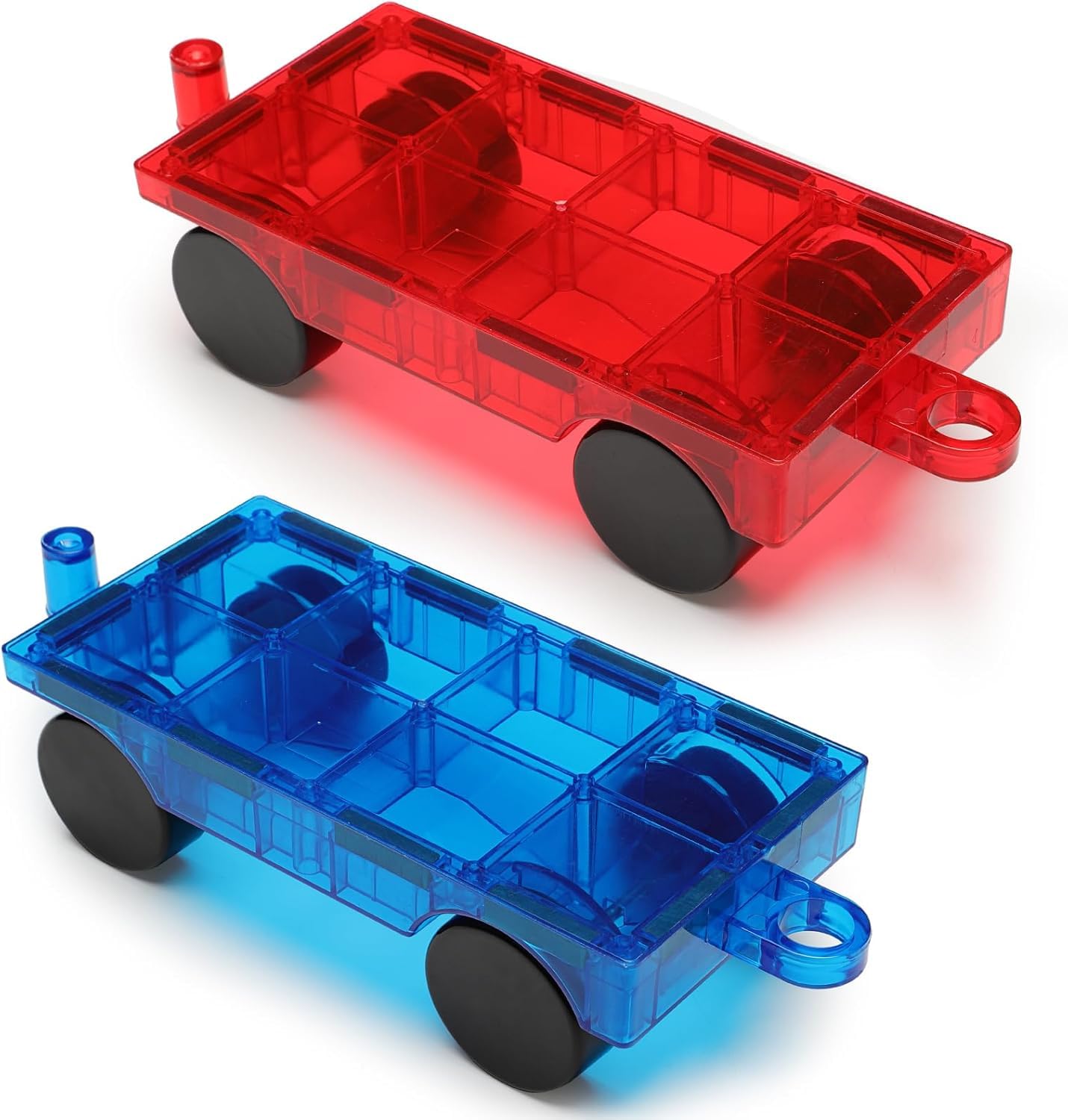 Magnetic Tiles Cars Construction Set - 2 PCS Magnetic CAR CHASSIS Random Colour