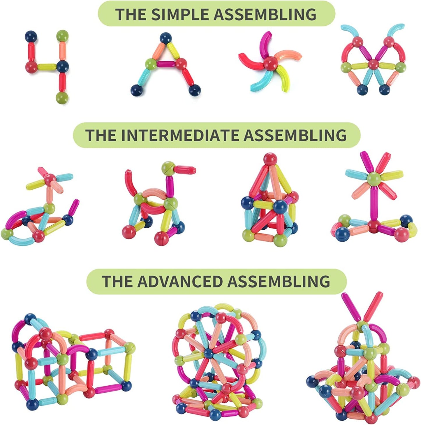 Magnetic building blocks Sticks and Balls