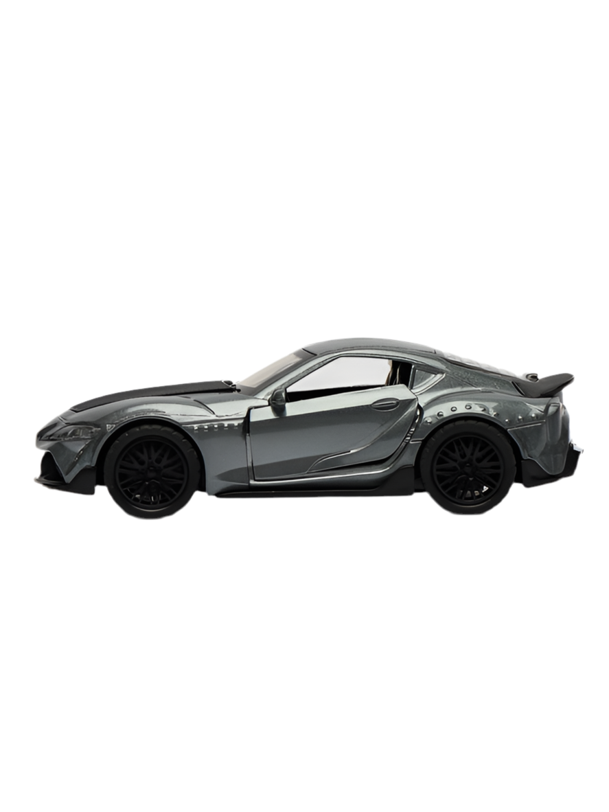 TOYOTA SUPRA : 1/36 Die cast metal Alloy Cars, openable doors With Pull Back Function with light & Music multicolor