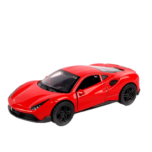 FERRARI 1/36 Die cast metal Alloy Cars, openable doors With Pull Back Function with light & Music multicolor