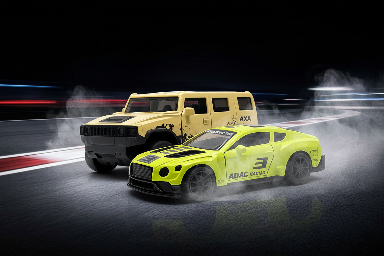 Die-Cast Hummer & Bentley Racer Combo | Pull Back Cars