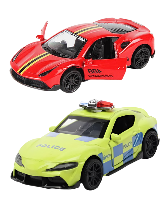 Combo of  1/43 Die cast metal  Alloy Race Cars, 2 Doors Opened With Pull Back Function  car