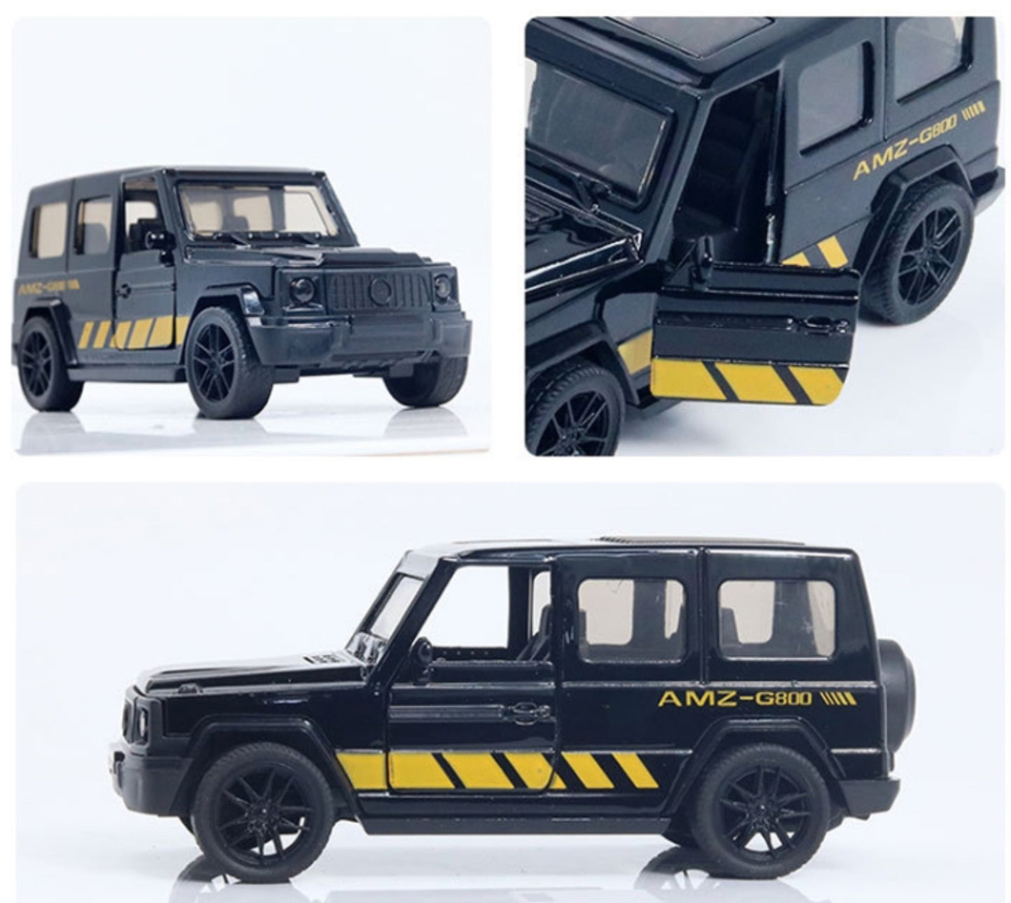 MERCEDES AMG 1/43 Scale Die-cast Model Pull Back Jeep Classic Mini Alloy Car Door Opening.