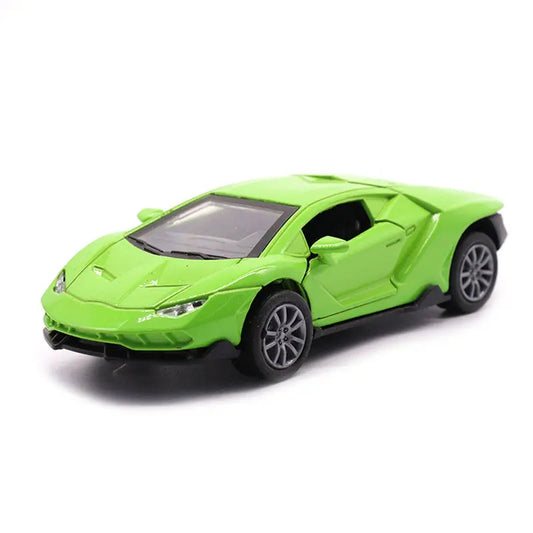 LAMBORGHINI  1/43  Die cast metal  Alloy Race Cars, openable doors With Pull Back Function Car