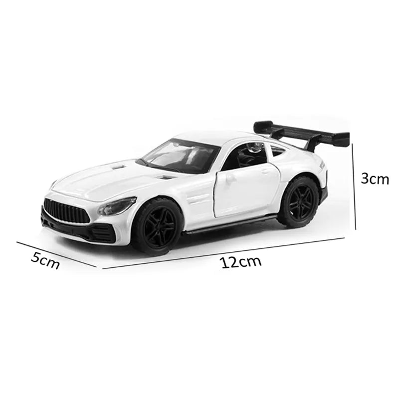 MERCEDES 1/36 Die cast metal Alloy Cars, openable doors With Pull Back Function with light & Music multicolor