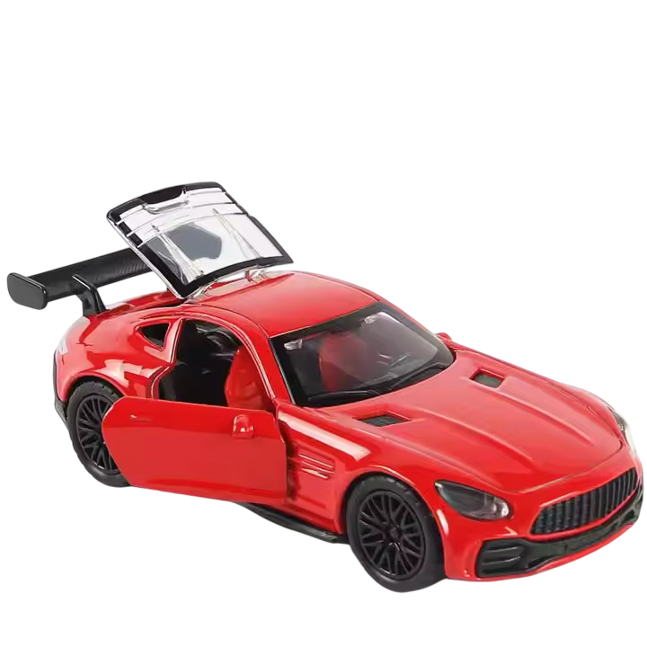 MERCEDES 1/36 Die cast metal Alloy Cars, openable doors With Pull Back Function with light & Music multicolor