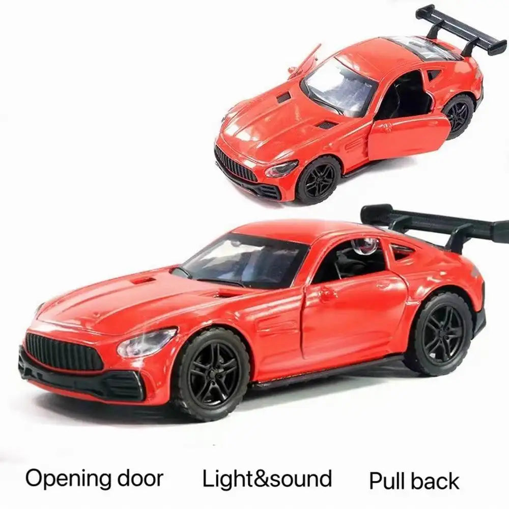 MERCEDES 1/36 Die cast metal Alloy Cars, openable doors With Pull Back Function with light & Music multicolor