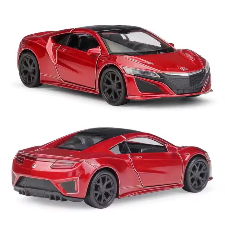 Honda SNX Supercar: 1/36 Die cast metal Alloy Car with light & Music, Pull back function