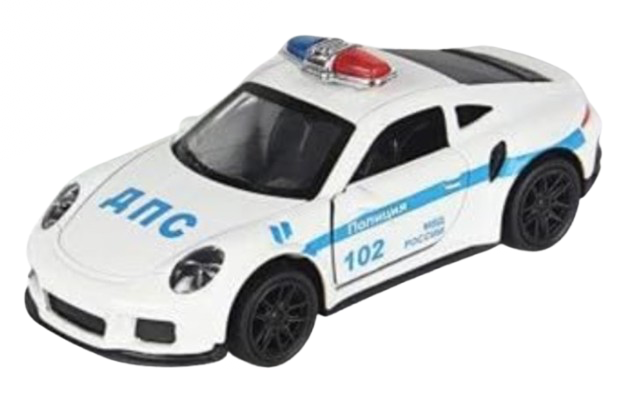 PORSCHE 1/43 Die cast metal  Alloy Police Cars, openable doors With Pull Back Function