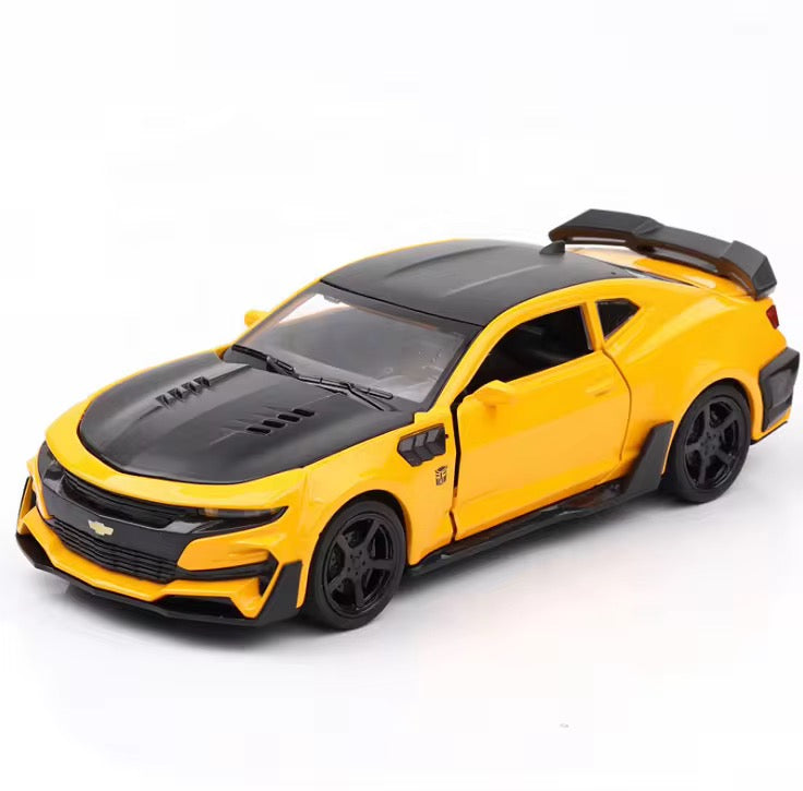 CHEVROLET CAMARO 1/36 Die cast metal Alloy Cars, openable doors With Pull Back Function with light & Music multicolor