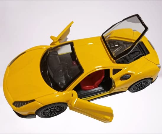 FERRARI 1/36 Die cast metal Alloy Cars, openable doors With Pull Back Function with light & Music multicolor