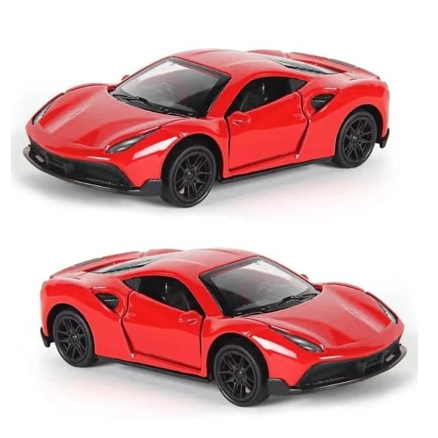 FERRARI 1/36 Die cast metal Alloy Cars, openable doors With Pull Back Function with light & Music multicolor