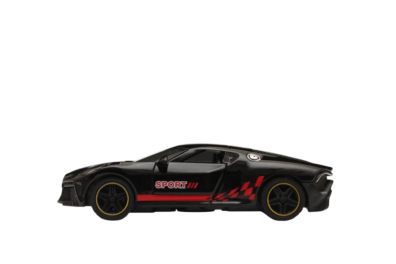 BUGATTI 1/43 Die cast metal Alloy Race Cars, 2 Doors Opened With Pull Back Function car