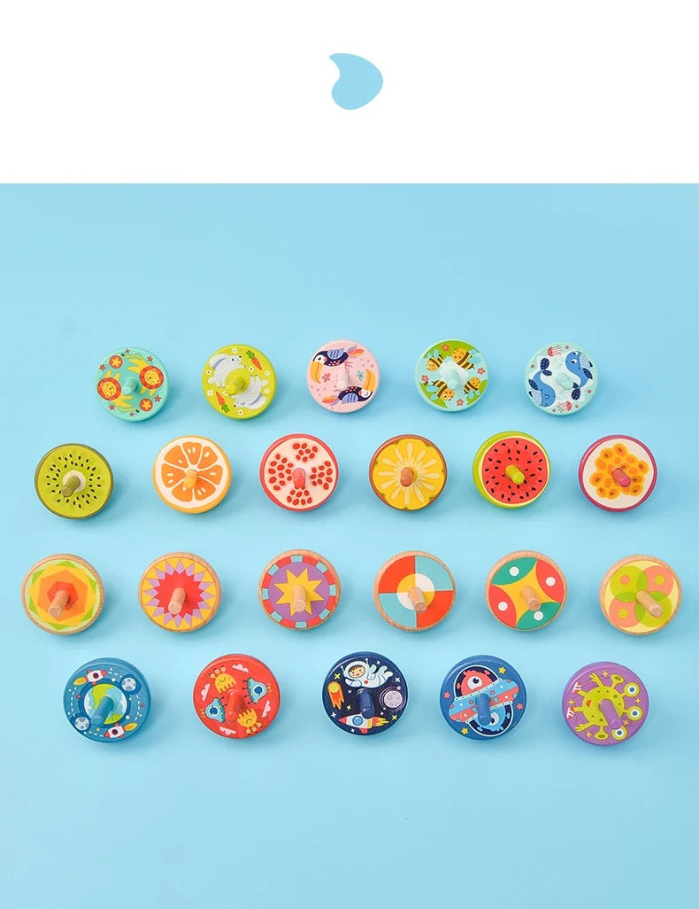Wooden Hand painted Spinning Tops, Lattu Spinning tops Toys