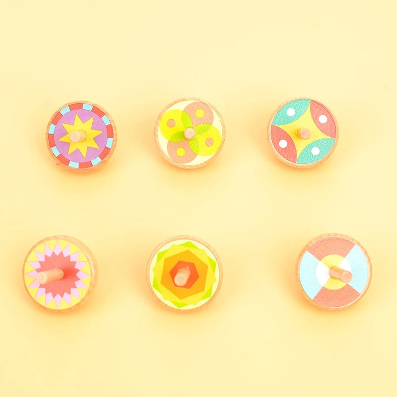 Wooden Hand painted Spinning Tops, Lattu Spinning tops Toys