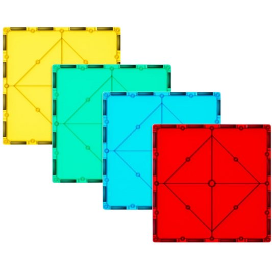 4 Piece Random colour Magnetic Tiles Large Square