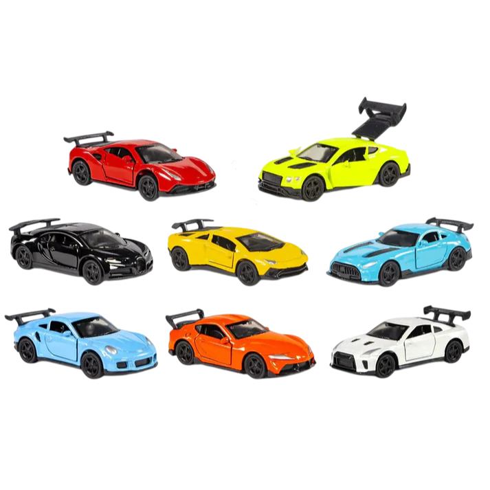 Die Cast metal Cars Toy Cars Set, Openable Doors, Pull Back Car