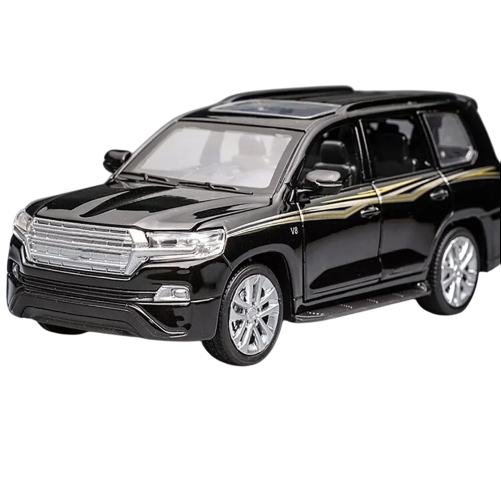 TOYOTA LAND CRUISER 1/43 Die cast metal Alloy Race Cars, openable doors With Pull Back Function Car