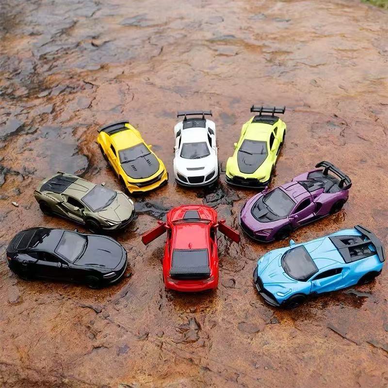 Die Cast metal Cars (8/8.5cm), Toy Cars Set, Openable Doors, Pull Back Car
