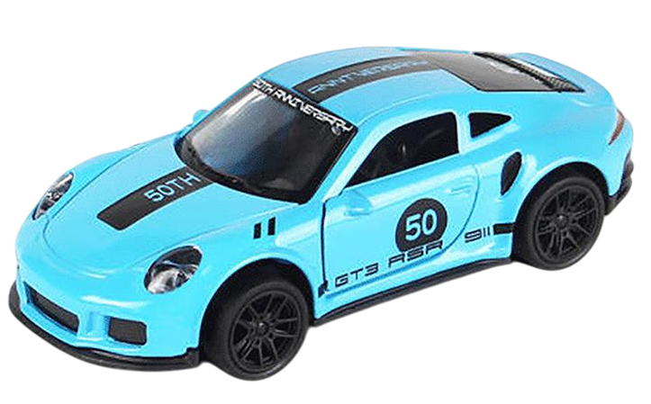 PORSCHE 1/43 Die cast metal  Alloy Race Cars, openable doors With Pull Back Function  car