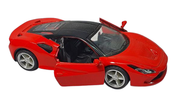 FERRARI 1/43 Die cast metal Alloy Race Cars, openable doors With Pull Back Function Car