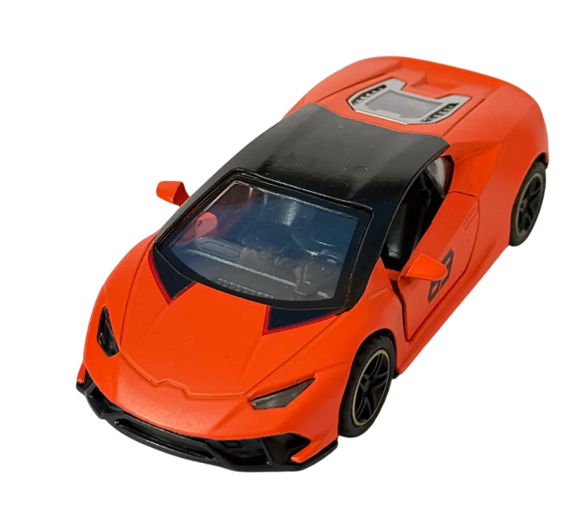 LAMBORGHINI 1/43  Die cast metal  Alloy Race Cars, openable doors With Pull Back Function Orange car