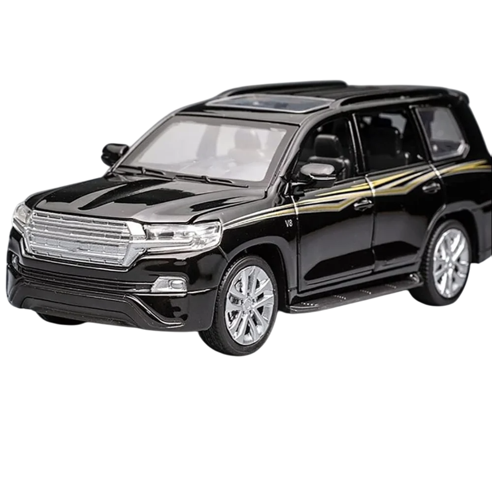 TOYOTA LAND CRUISER 1/43 Die cast metal Alloy Race Cars, openable doors With Pull Back Function Car