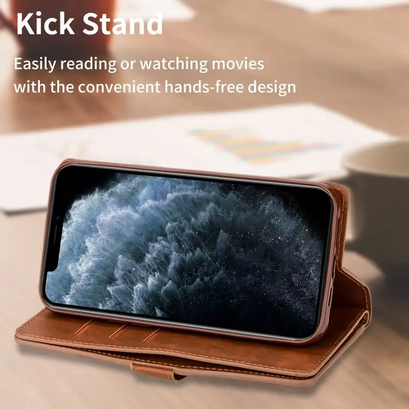 Premium leather case with Credit Card Holder for iPhone 13