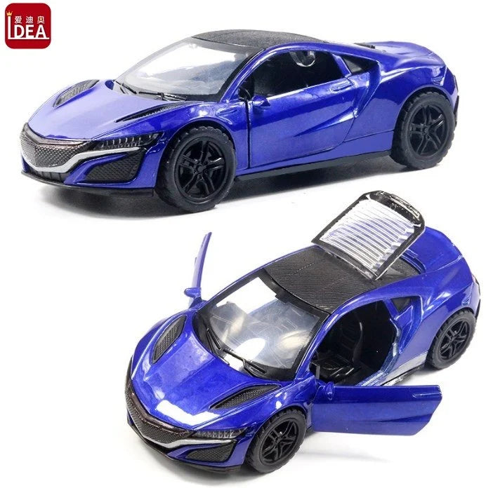 Honda SNX Supercar: 1/36 Die cast metal Alloy Car with light & Music, Pull back function