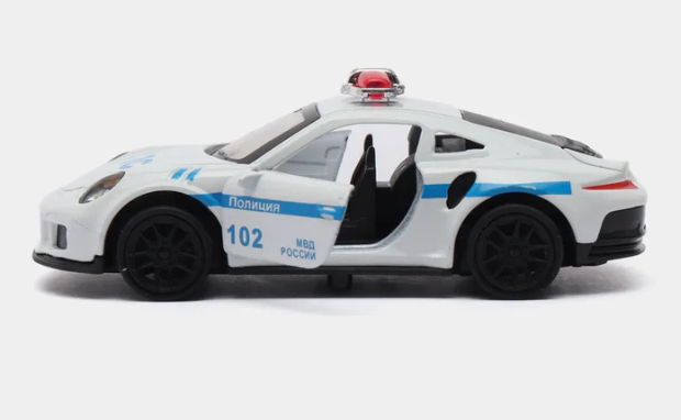 PORSCHE 1/43 Die cast metal  Alloy Police Cars, openable doors With Pull Back Function