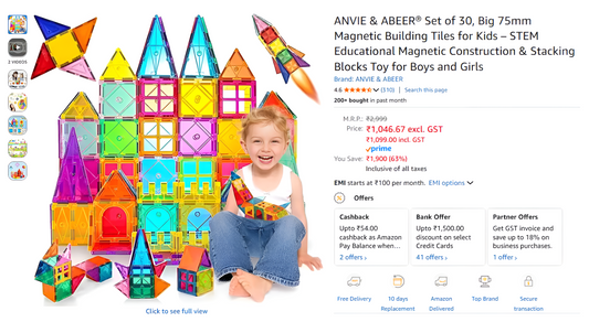 Magnetic Tiles for Kids: The Ultimate Educational Toy by Anvie & Abeer