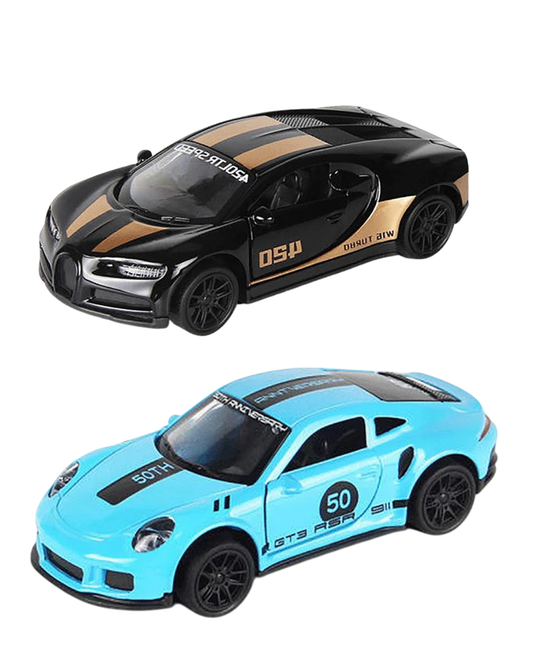 Combo of  1/43 Die cast metal  Alloy Race Cars, 2 Doors Opened With Pull Back Function car
